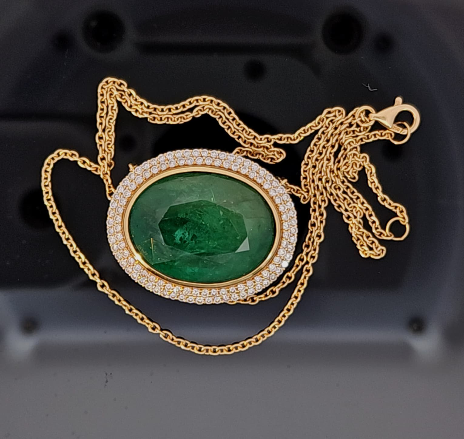 Diamond Emrald Pendant featuring Pendant - Pendant by Joe Jewels