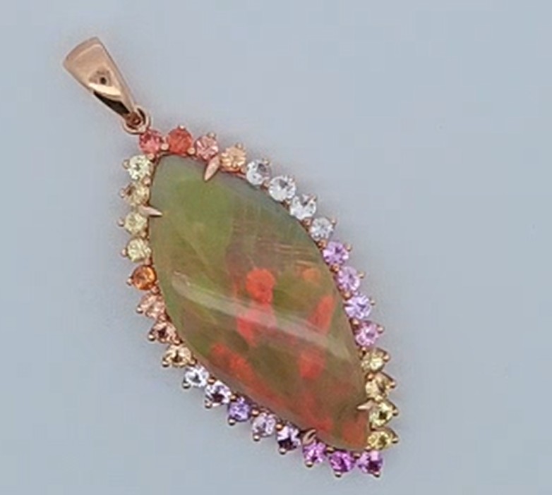 Opal Sapphire Pendent featuring Pendant - Pendant by Joe Jewels