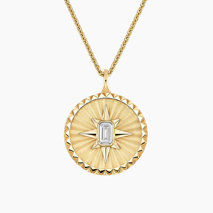 Star Lab Diamond Medallion Necklace featuring Necklace - Necklace by Joe Jewels