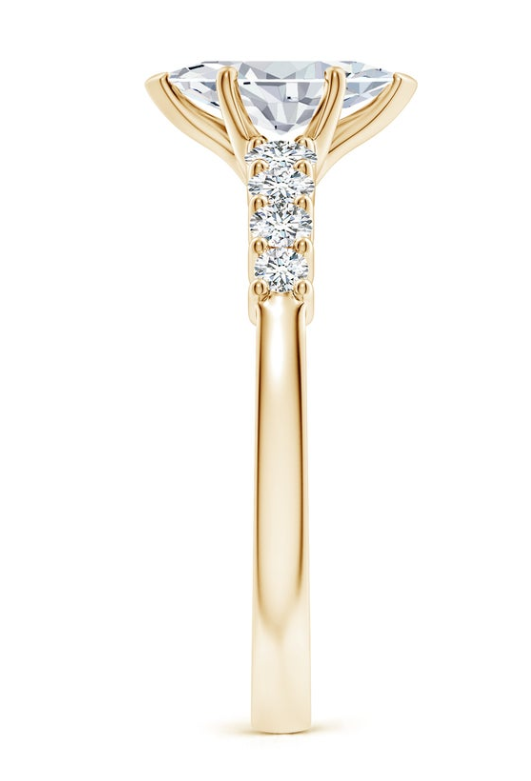 Lab-Grown Solitaire Marquise Diamond Graduated Engagement Ring featuring Ring - Ring by Joe Jewels